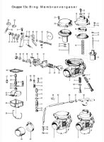 Vergaser + Ersatzteile: BING-Membranvergaser R75/5-R100