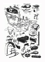 Rahmen, Kotflügel, Sattel/Sitz, Tank, usw.: R25-R25/3, R51/2, R51/3-R68