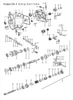 Getriebe + Ersatzteile: 4-Gang-Getriebe R50/5 - R75/5