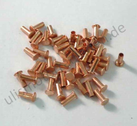 Nieten Bremsbelag für BMW R25-R27 und R51/2-R69S, 50Stück, 10mm lang