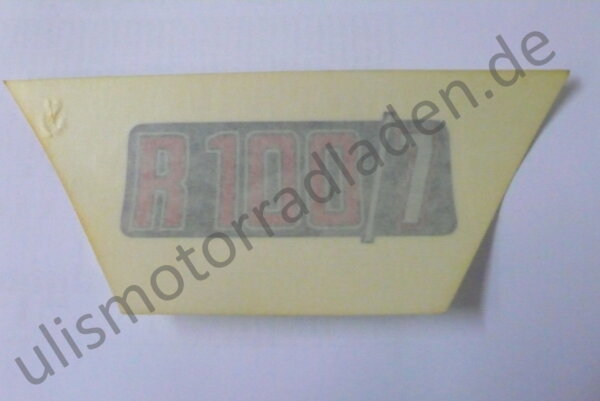 Sticker (Aufkleber) für Batterieabdeckung "R100/7", silber