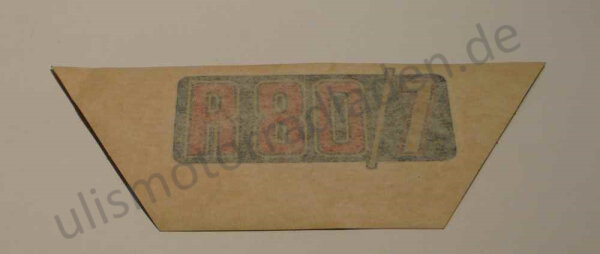 Sticker (Aufkleber) für Batterieabdeckung "R80/7", gold
