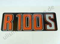 Sticker (Aufkleber) für Batterieabdeckung "R100S", silber