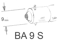 Birne 6 Volt, 2 Watt, Sockel BA9S