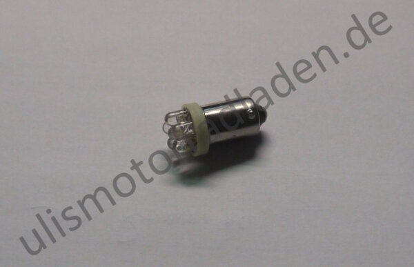 Birne 6 Volt, LED, Sockel BA9S, gelb