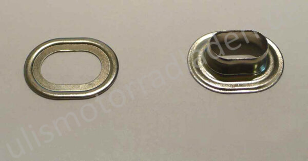 Öse für Seitenwagen-Spritzdecke, oval, 2-teilig