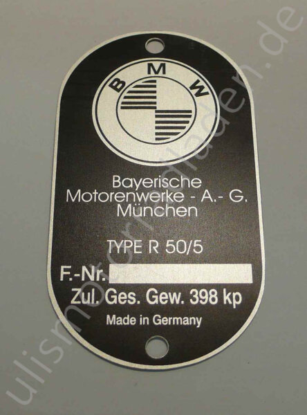 Typenschild für BMW R50/5