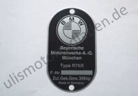 Typenschild für BMW R75/5