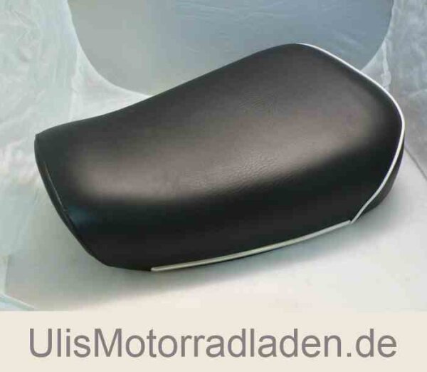 Einzelsitz f&uuml;r BMW R50/5, R60/5 und R75/5, wei&szlig;er Keder, glatter Bezug