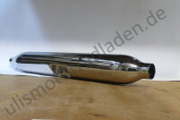 Schalldämpfer für BMW R51/3-R68, Torpedoform mit Einbuchtung, ohne Naht, rechts