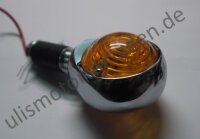 Lenkerblinker Ochsenauge  mit 12V-Birne und Kabel (ca. 95cm)