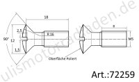 Schraube für Gasgriffdeckel für BMW R26, R27,...