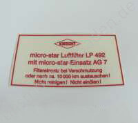 Sticker (Aufkleber) "Knecht Micro Star...