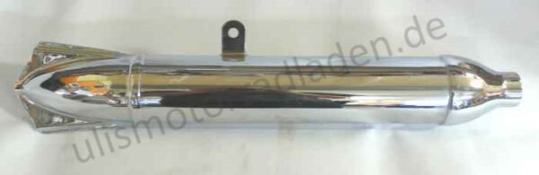 Schalldämpfer für BMW R51/2-R68, Schwalbenform mit Haltelasche, rechts