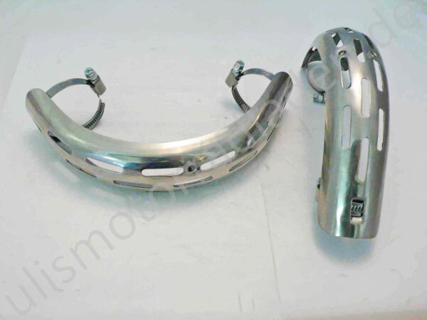 Krümmerblende für BMW R50/5-R100, Satz komplett mit Schellen