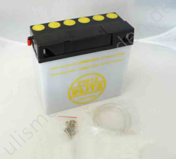 Batterie 12V, für BMW R80G/S und R80ST (zum selbst Befüllen mit Batteriesäure) - (weiß)