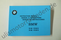 Handbuch (Owner`s manual) für BMW R50-R69S,...